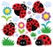 Stylized ladybugs theme set 1