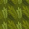 stylized leaves of the ash - graphics. Fabulous plant world. Surreal. Design elements