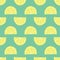 Stylized lemon slices seamless vector pattern.