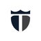 Stylized letter T with shield logo icon