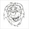 Stylized lion cartoon beast mouth muzzle of an animal kind cheer