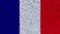 Stylized mosaic flag of France made of pixels, 3D rendering