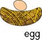 Stylized nest with egg with title