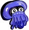 stylized octopus illustration monster hero