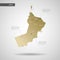 Stylized Oman map vector illustration.