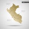 Stylized Peru map vector illustration.