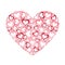 Stylized pink heart vector illustration