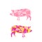 Stylized polygonal pig vector illustration.