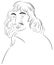 Stylized portrait of Rene Descartes