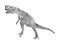 Stylized predatory dinosaur dilophosaurus coloring page on a white background.