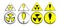 Stylized radiation signs