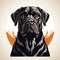 Stylized Realism: Captivating Black Dog Art With Retro Filters