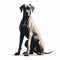 Stylized Realism: Vector Illustration Of A Powerful Dog