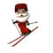 Stylized Santa Skiing