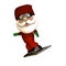 Stylized Santa Snowboarder