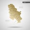 Stylized Serbia map vector illustration.