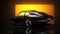 Stylized silhouette sports car coupe video