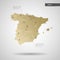 Stylized Spain map vector illustration.