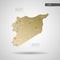 Stylized Syria map vector illustration.