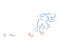 Stylized vector illustration with athlete sprinting