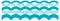 Stylized water waves. Blue ocean shape pattern