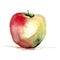 Stylized watercolor apple illustration