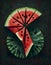 Stylized Watermelon Logo in Bold Colors