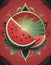 Stylized Watermelon Logo in Bold Colors