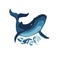 Stylized whale image