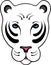 Stylized White Tiger