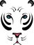 Stylized White Tiger - No Outline