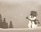 Stylized winter image with snowman 2