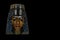 Stylized woman Pharaoh Hatshepsut. Great Pharaoh SPHINX face, mythical creature with a lion`s body and a human head. Powerful