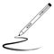 Stylus pen tablet digital, graphic design pencil, vector tool stylus