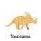 Styracosaurus icon, flat style.