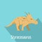 Styracosaurus icon, flat style.