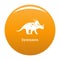 Styracosaurus icon vector orange