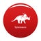 Styracosaurus icon vector red