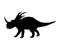 Styracosaurus silhouette dinosaur jurassic prehistoric animal