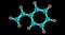 Styrene molecular structure isolated on black