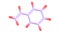 Styrene molecular structure isolated on white