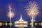 Suan Luang RAMA IX public park with fireworks