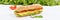 Sub sandwich whole grain grains baguette with cheese banner on w