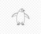 Subantarctic penguin or gentoo penguins, graphic design