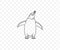 Subantarctic penguin or gentoo penguins, graphic design