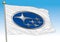 Subaru car industry, flag with logo, illustration