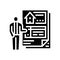 subcontractor bids interior design glyph icon vector illustration