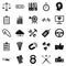 Subdual icons set, simple style