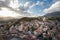 Subiaco, Italy. Aerial view of the ancient italian village