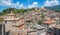 Subiaco old town in a summer morning, province of Rome, Latium, central Italy.